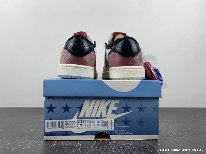 Official Maikesneakers 1 FN0432-017 TROPHY LOW 'RED BLACK' AIR OG ROOM JORDAN X 0812